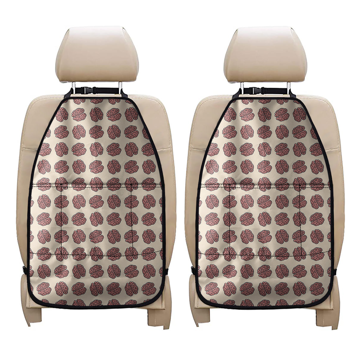 Human Brain Pattern Print Car Seat Organizers