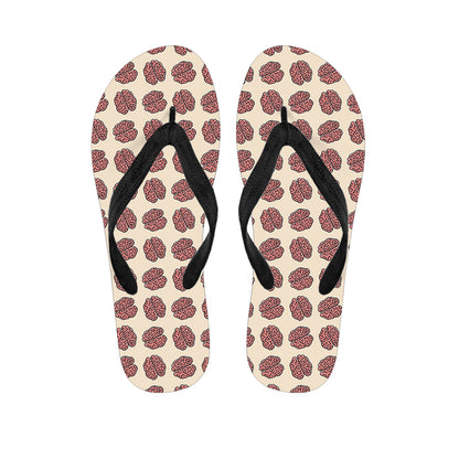 Human Brain Pattern Print Flip Flops