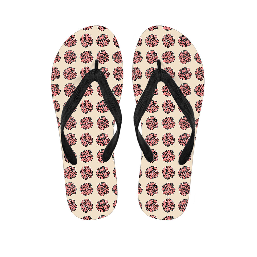 Human Brain Pattern Print Flip Flops