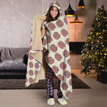 Human Brain Pattern Print Hooded Blanket