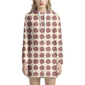 Human Brain Pattern Print Pullover Hoodie Dress
