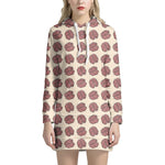 Human Brain Pattern Print Hoodie Dress