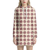 Human Brain Pattern Print Hoodie Dress