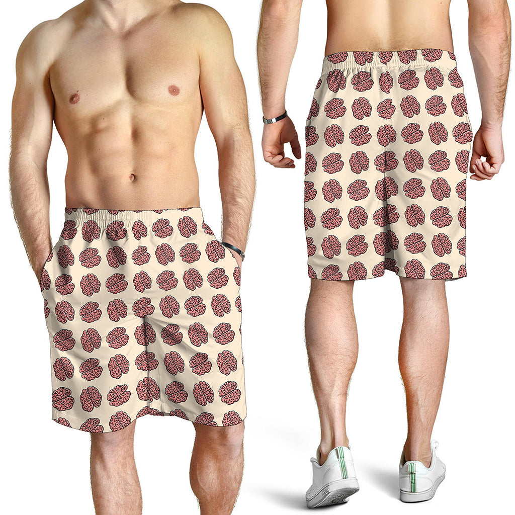 Human Brain Pattern Print Men's Shorts