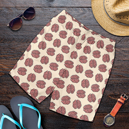 Human Brain Pattern Print Men's Shorts