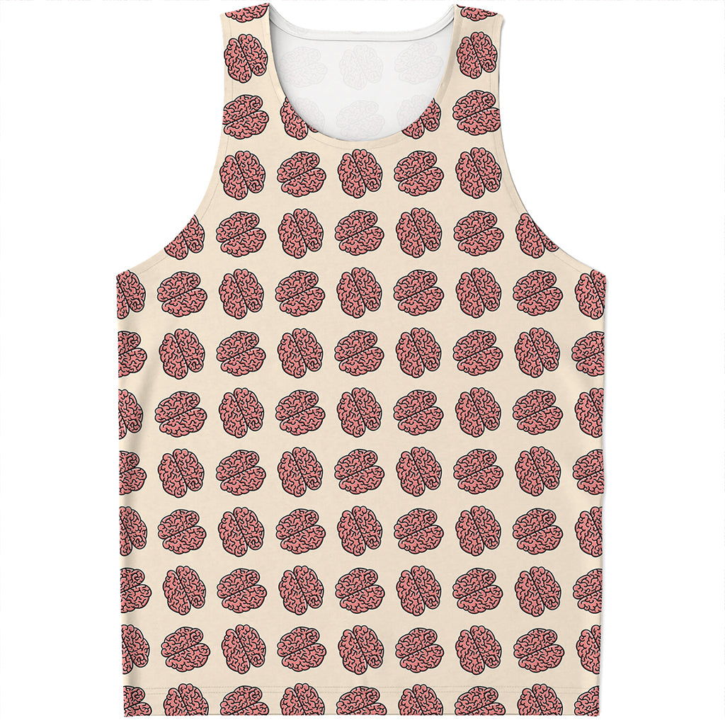 Human Brain Pattern Print Men's Tank Top