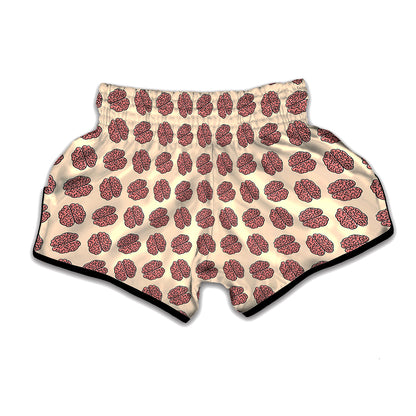 Human Brain Pattern Print Muay Thai Boxing Shorts