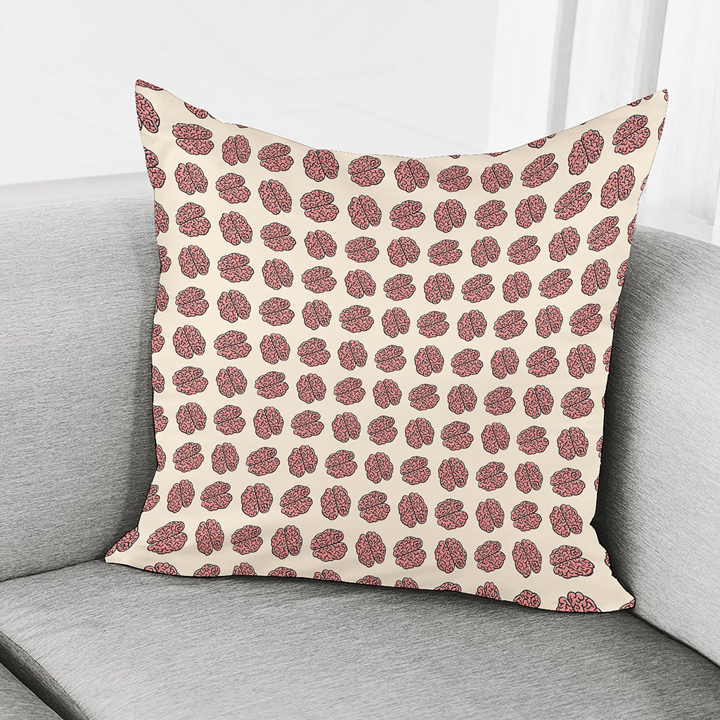 Human Brain Pattern Print Pillow Cover