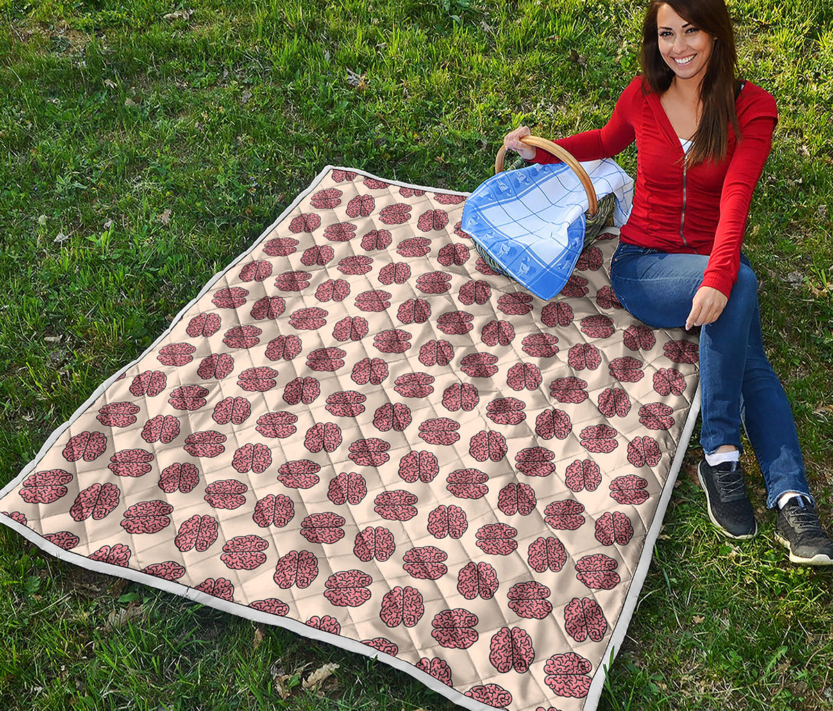 Human Brain Pattern Print Quilt