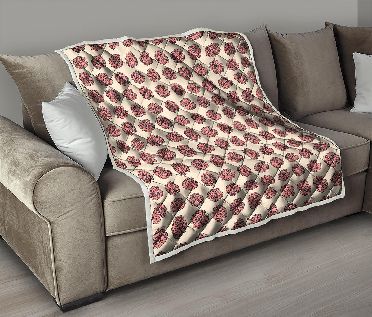 Human Brain Pattern Print Quilt