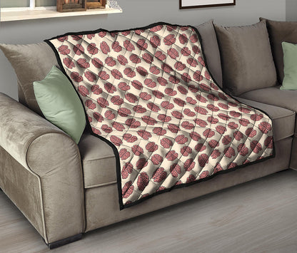 Human Brain Pattern Print Quilt