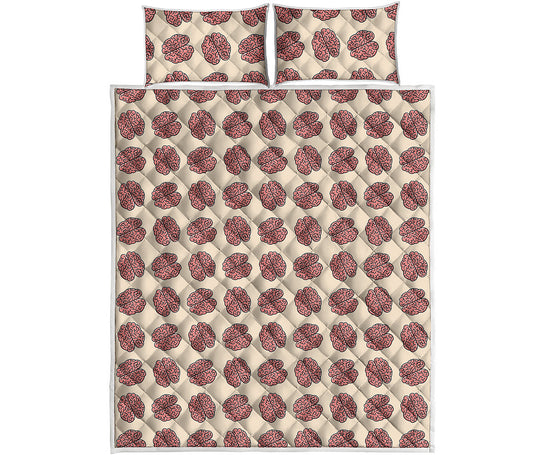 Human Brain Pattern Print Quilt Bed Set