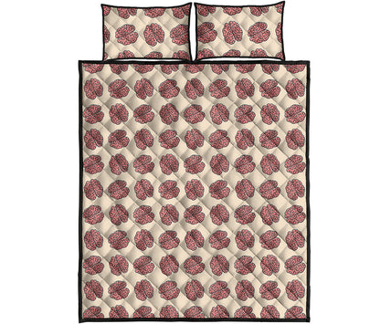 Human Brain Pattern Print Quilt Bed Set