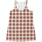 Human Brain Pattern Print Women's Racerback Tank Top