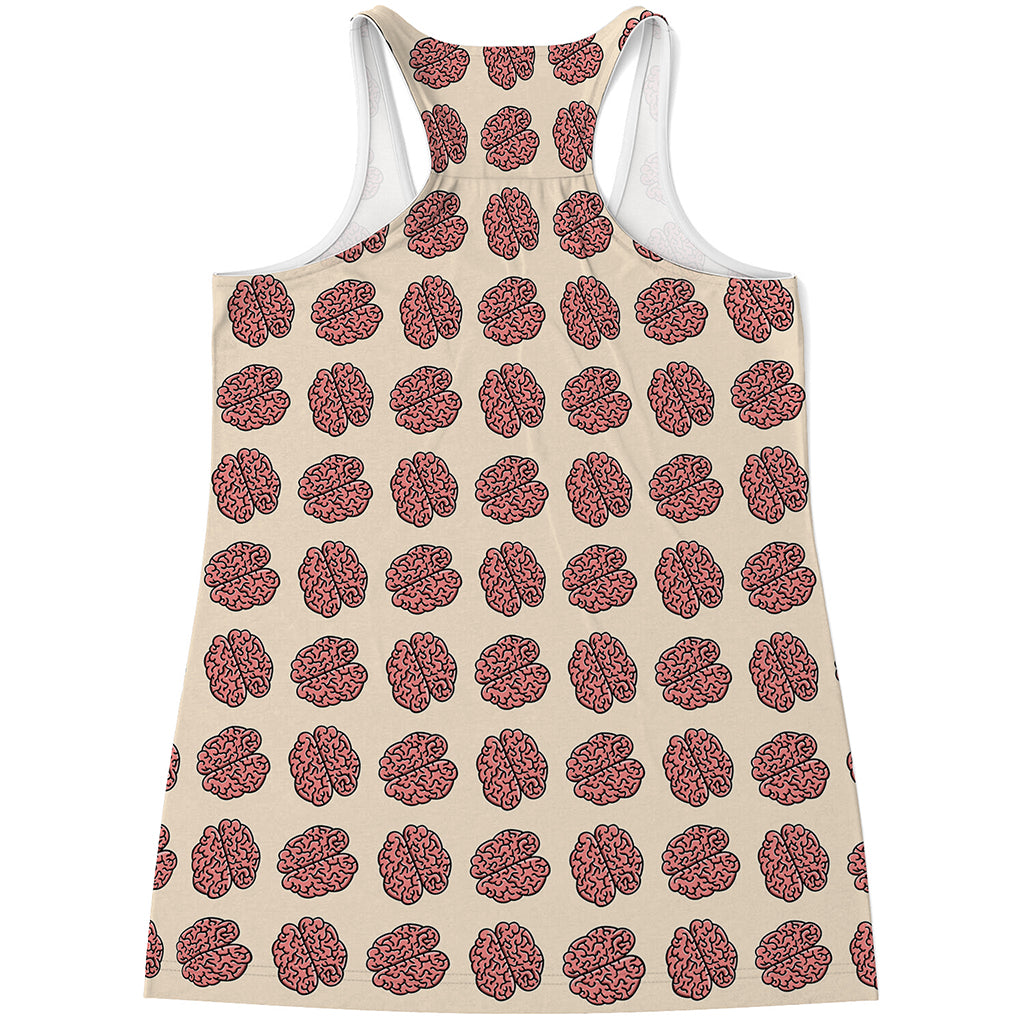 Human Brain Pattern Print Women's Racerback Tank Top