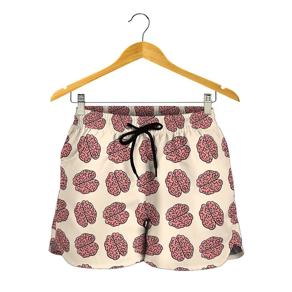 Human Brain Pattern Print Women's Shorts