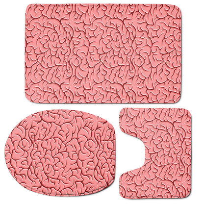Human Brain Print 3 Piece Bath Mat Set
