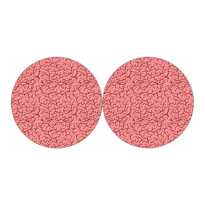 Human Brain Print Car Coasters