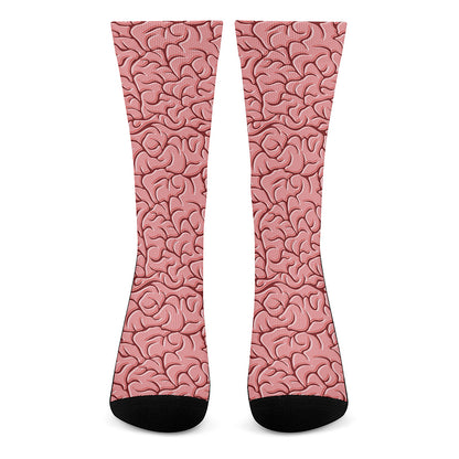 Human Brain Print Crew Socks