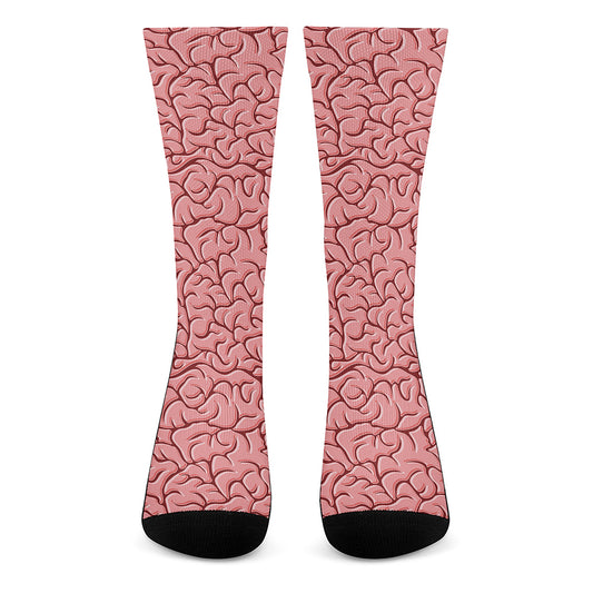 Human Brain Print Crew Socks