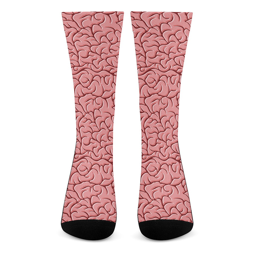 Human Brain Print Crew Socks