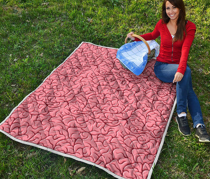 Human Brain Print Quilt