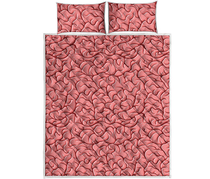 Human Brain Print Quilt Bed Set