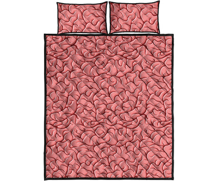 Human Brain Print Quilt Bed Set