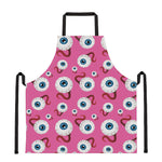 Human Eyeball Pattern Print Apron