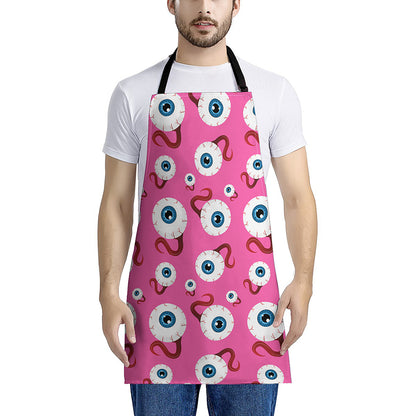 Human Eyeball Pattern Print Apron