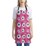 Human Eyeball Pattern Print Apron