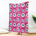 Human Eyeball Pattern Print Blanket