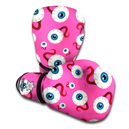 Human Eyeball Pattern Print Boxing Gloves