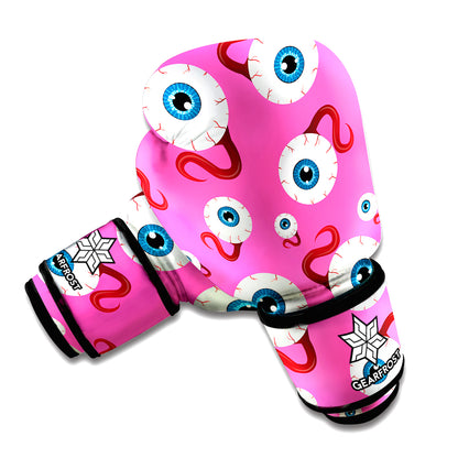 Human Eyeball Pattern Print Boxing Gloves