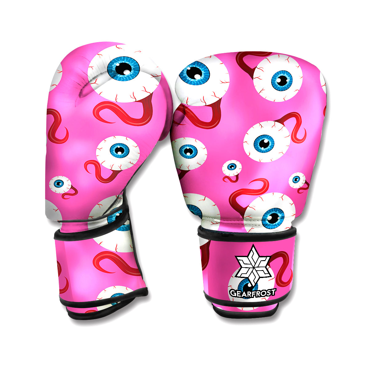 Human Eyeball Pattern Print Boxing Gloves