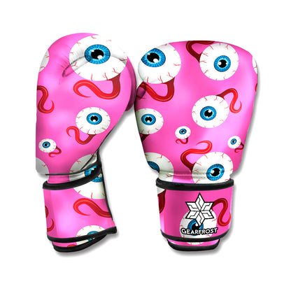 Human Eyeball Pattern Print Boxing Gloves