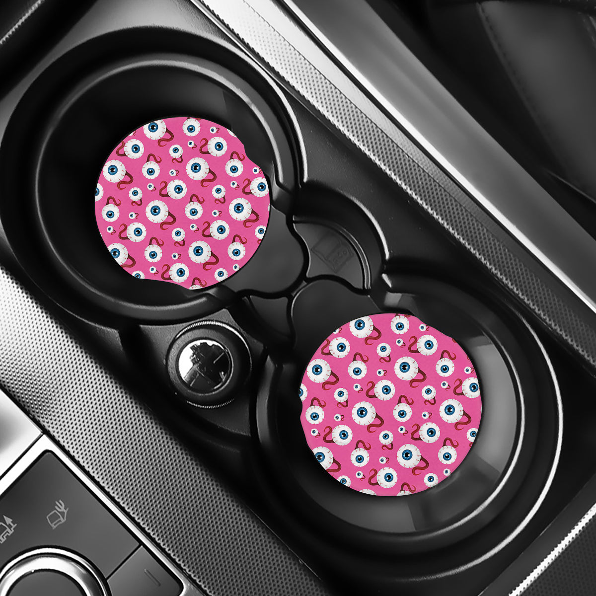 Human Eyeball Pattern Print Car Coasters