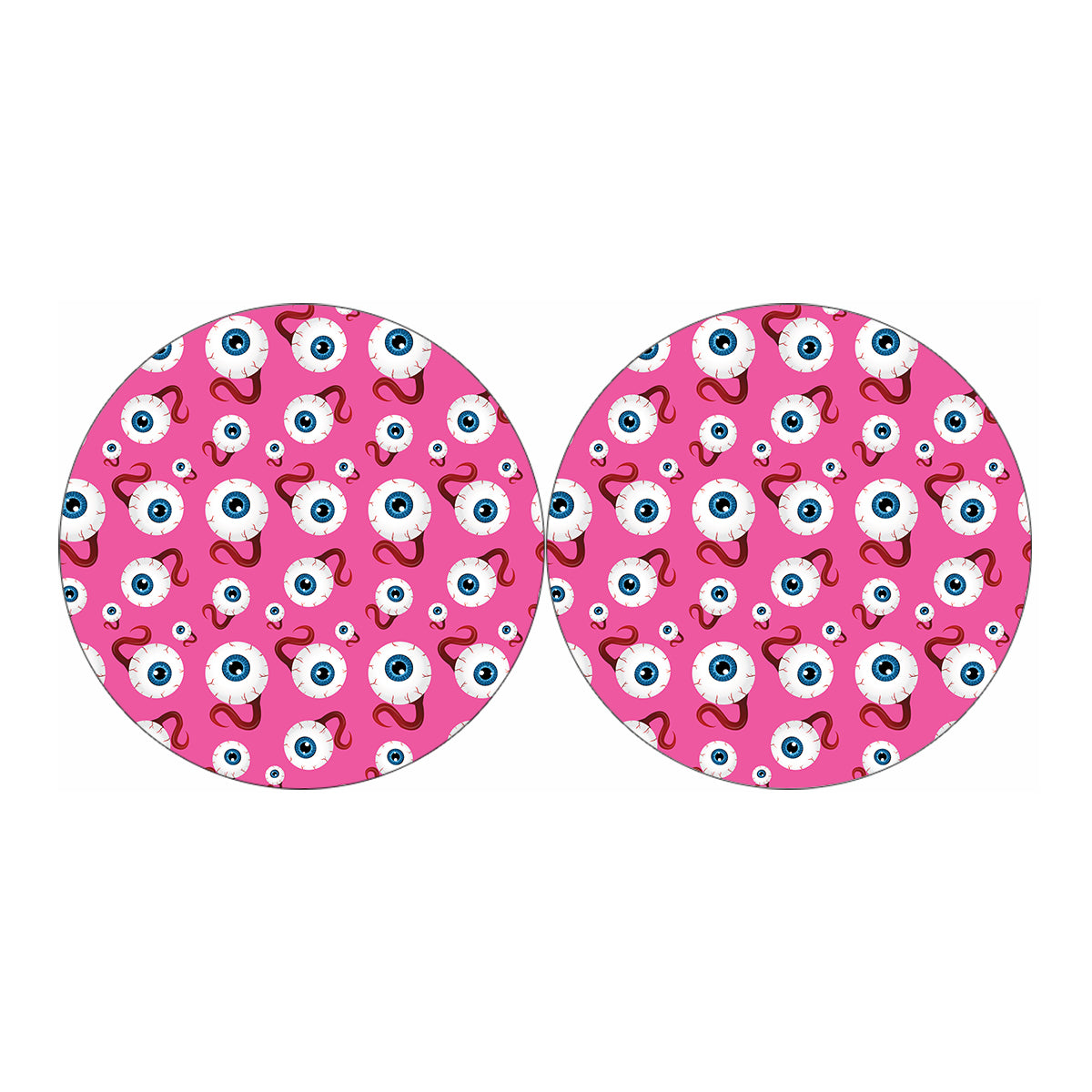 Human Eyeball Pattern Print Car Coasters
