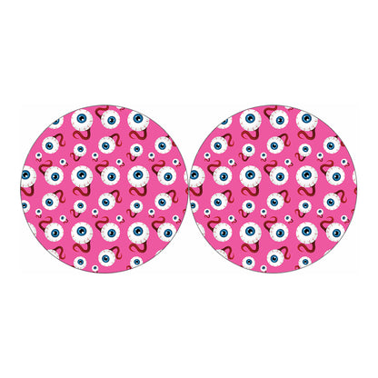 Human Eyeball Pattern Print Car Coasters