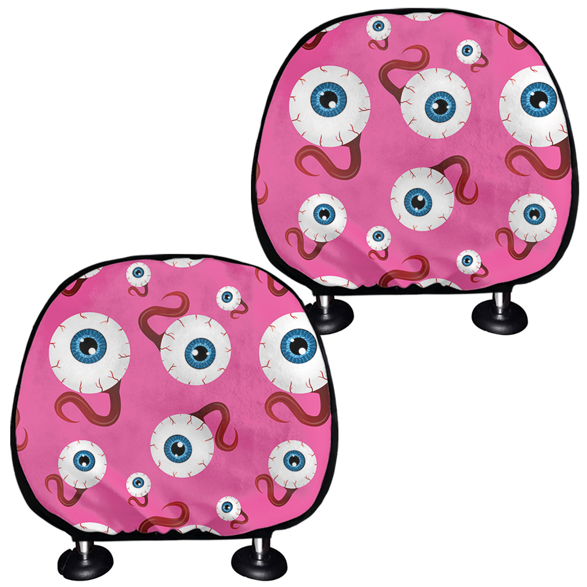 Human Eyeball Pattern Print Car Headrest Covers