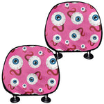 Human Eyeball Pattern Print Car Headrest Covers