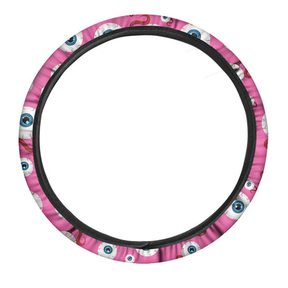 Human Eyeball Pattern Print Car Steering Wheel Cover