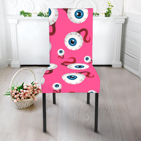 Human Eyeball Pattern Print Dining Chair Slipcover