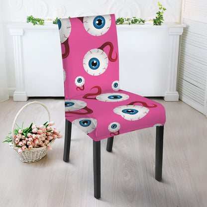 Human Eyeball Pattern Print Dining Chair Slipcover
