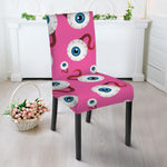 Human Eyeball Pattern Print Dining Chair Slipcover