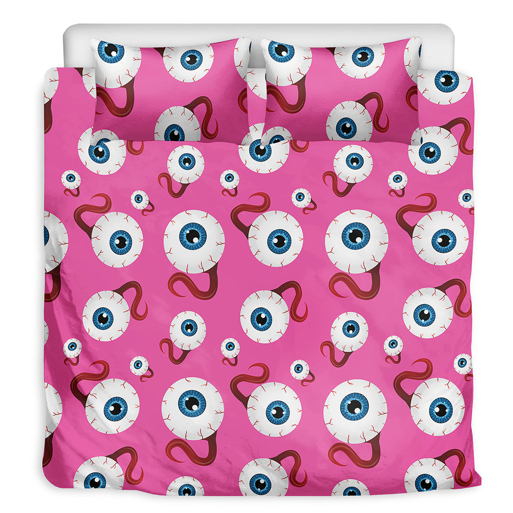 Human Eyeball Pattern Print Duvet Cover Bedding Set