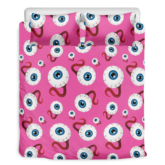 Human Eyeball Pattern Print Duvet Cover Bedding Set