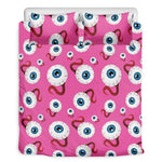 Human Eyeball Pattern Print Duvet Cover Bedding Set