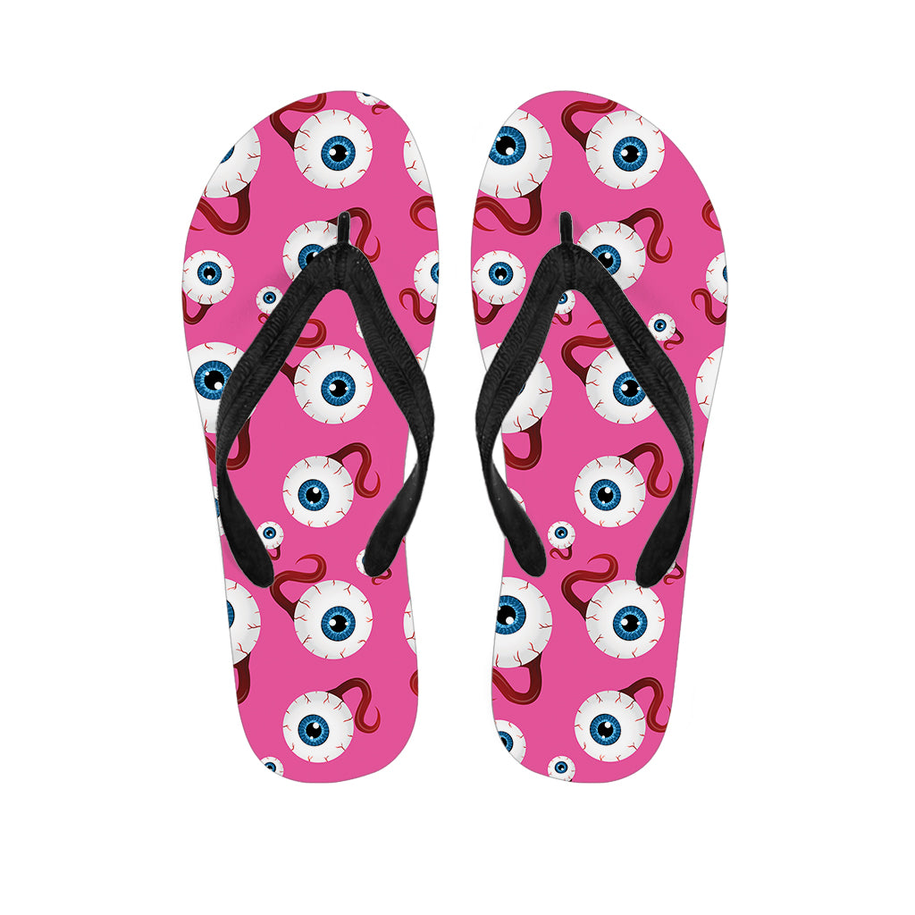 Human Eyeball Pattern Print Flip Flops