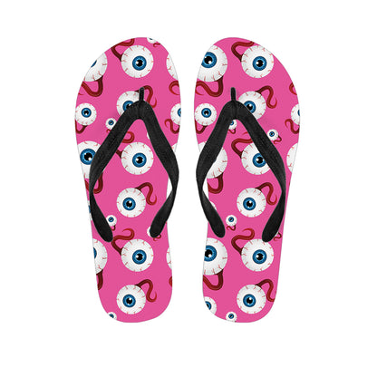 Human Eyeball Pattern Print Flip Flops